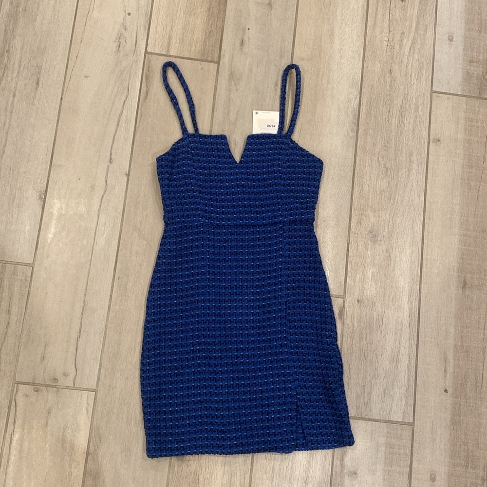Zara Blue Knit Mini Dress (NWT) 
size XS